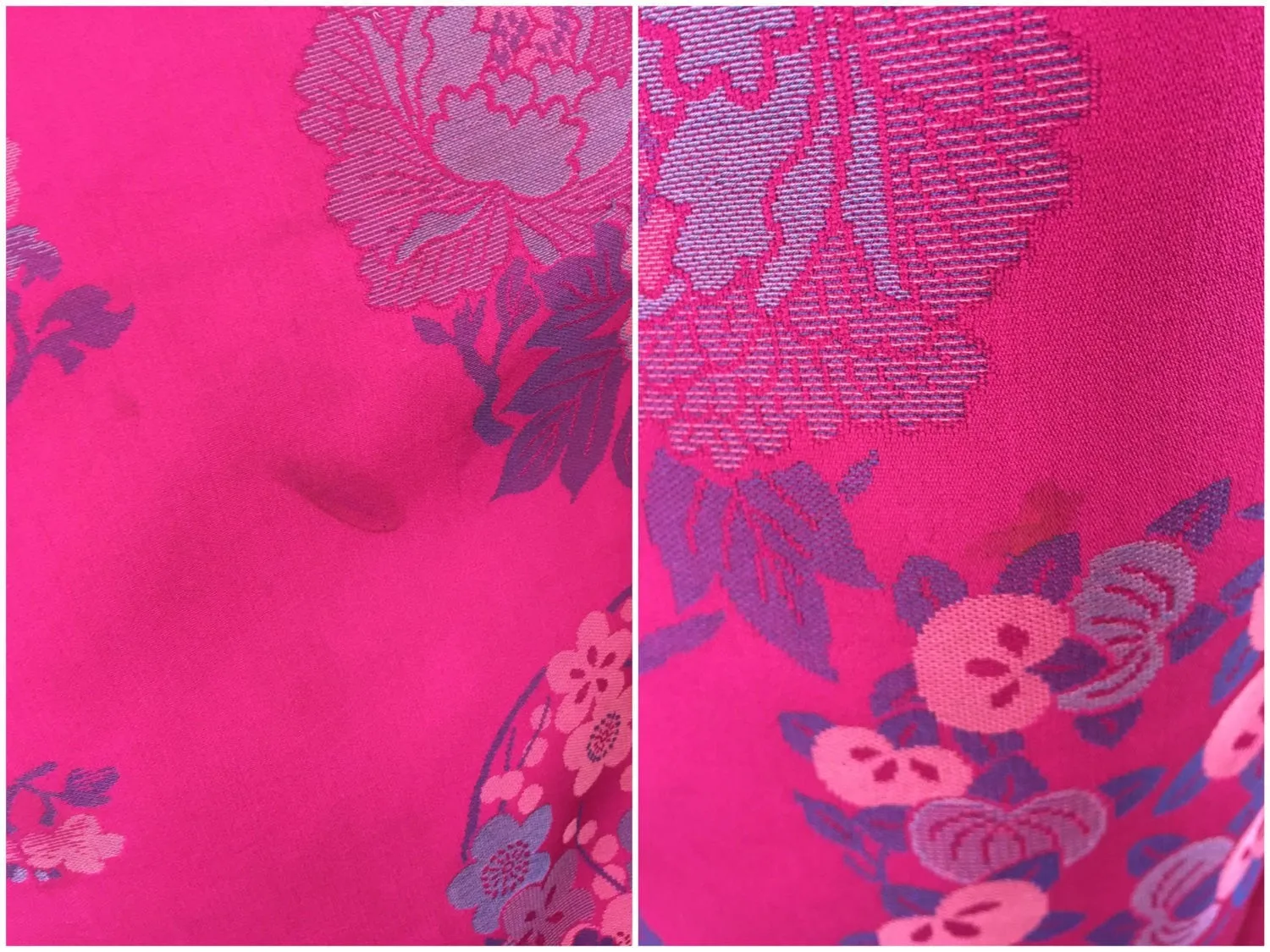 1950s Haori Kimono Cardigan / Magenta Pink Omeshi