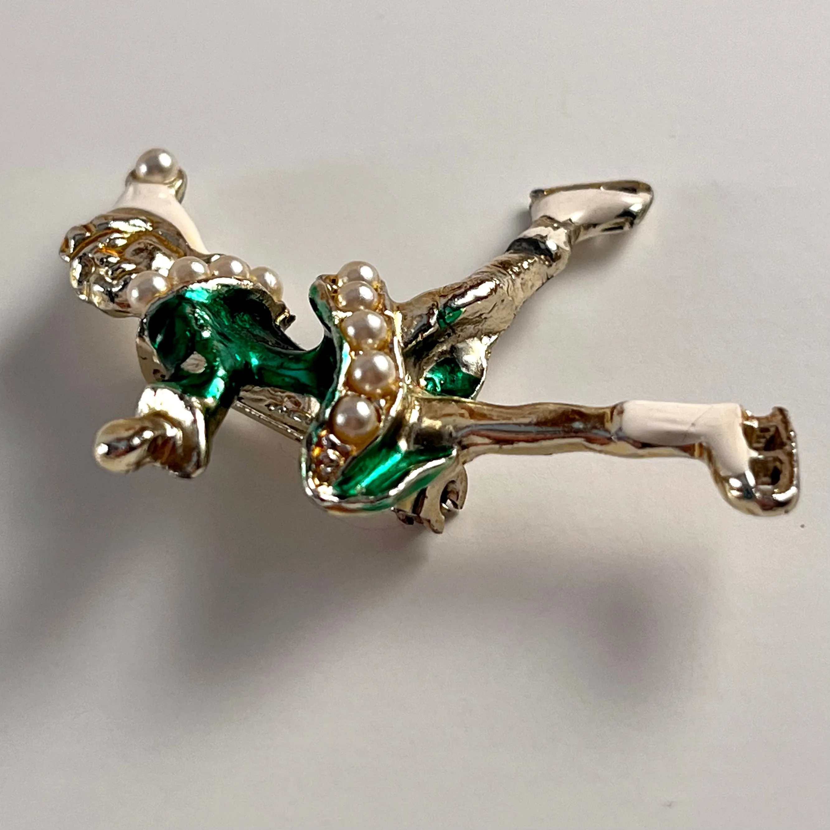 1960s Ice Skater Brooch