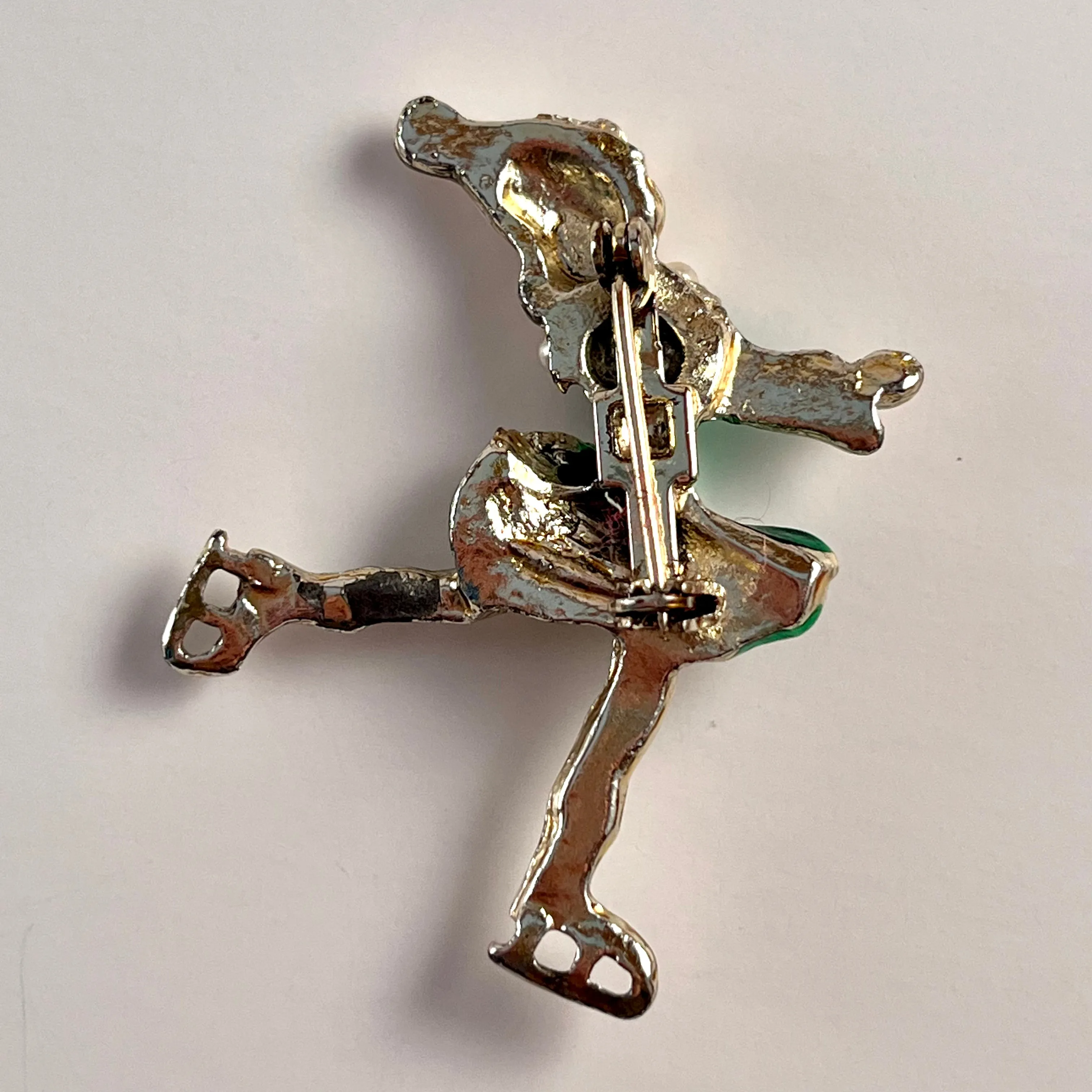 1960s Ice Skater Brooch