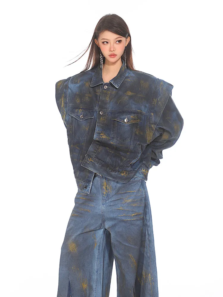 【24s Oct.】Denim Gold Gradient Jacket