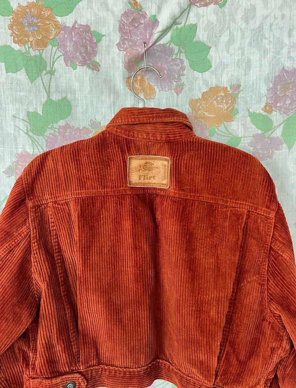 90's Terracotta Corduroy Cropped Jacket