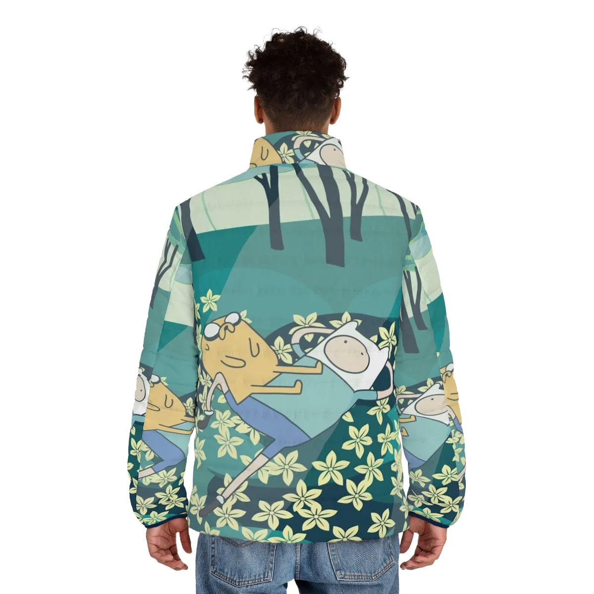 Adventure Time Field of Flowers Puffer Jacket