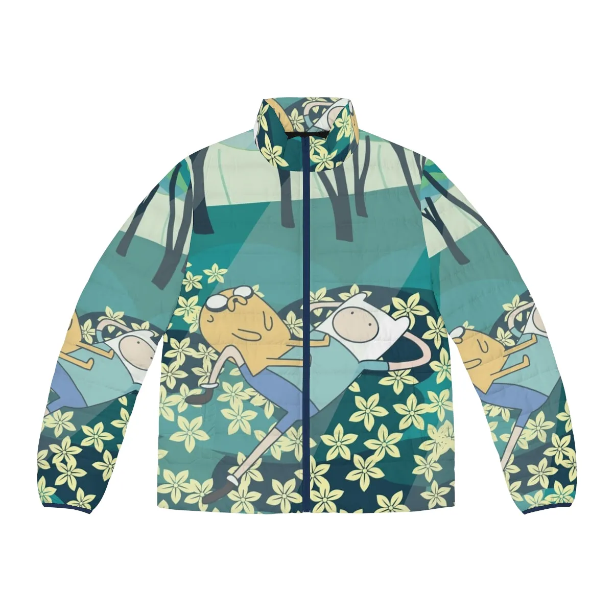 Adventure Time Field of Flowers Puffer Jacket