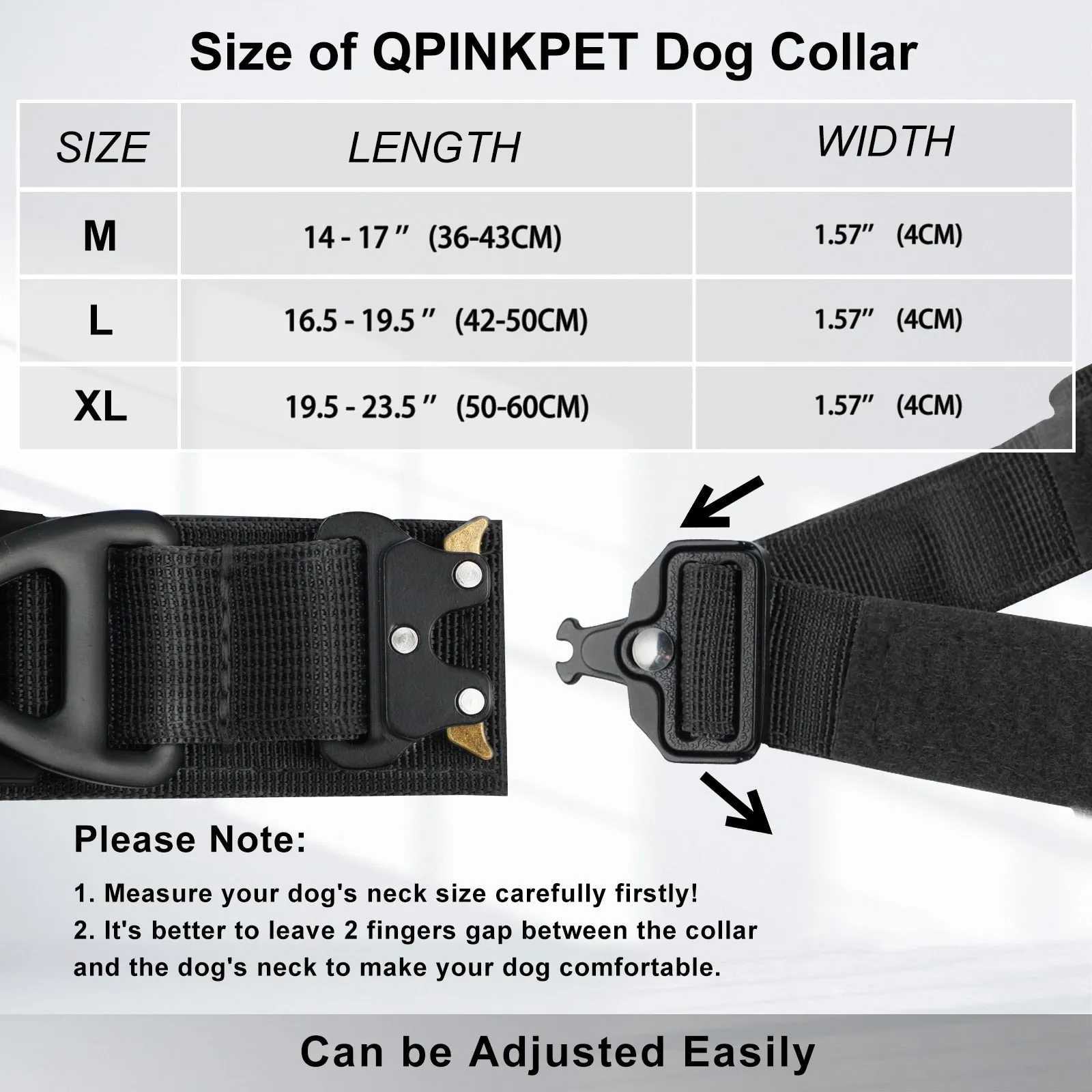 AirTag Dog Collar w/ Tactical Handle