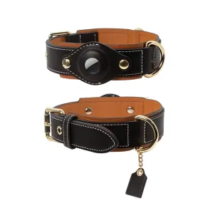 AirTag Leather Collar - Style H