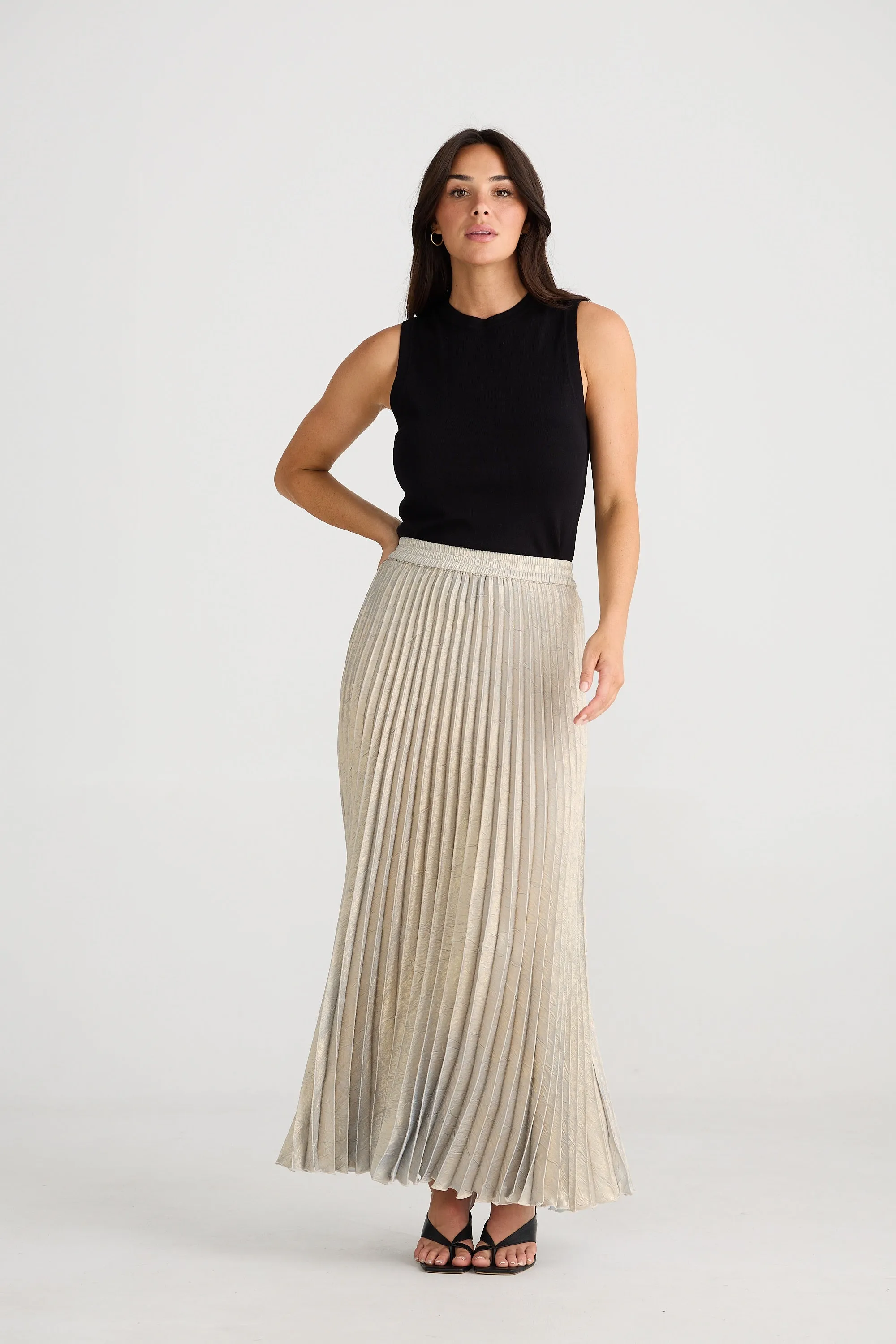 Alias Pleated Skirt (Champagne)