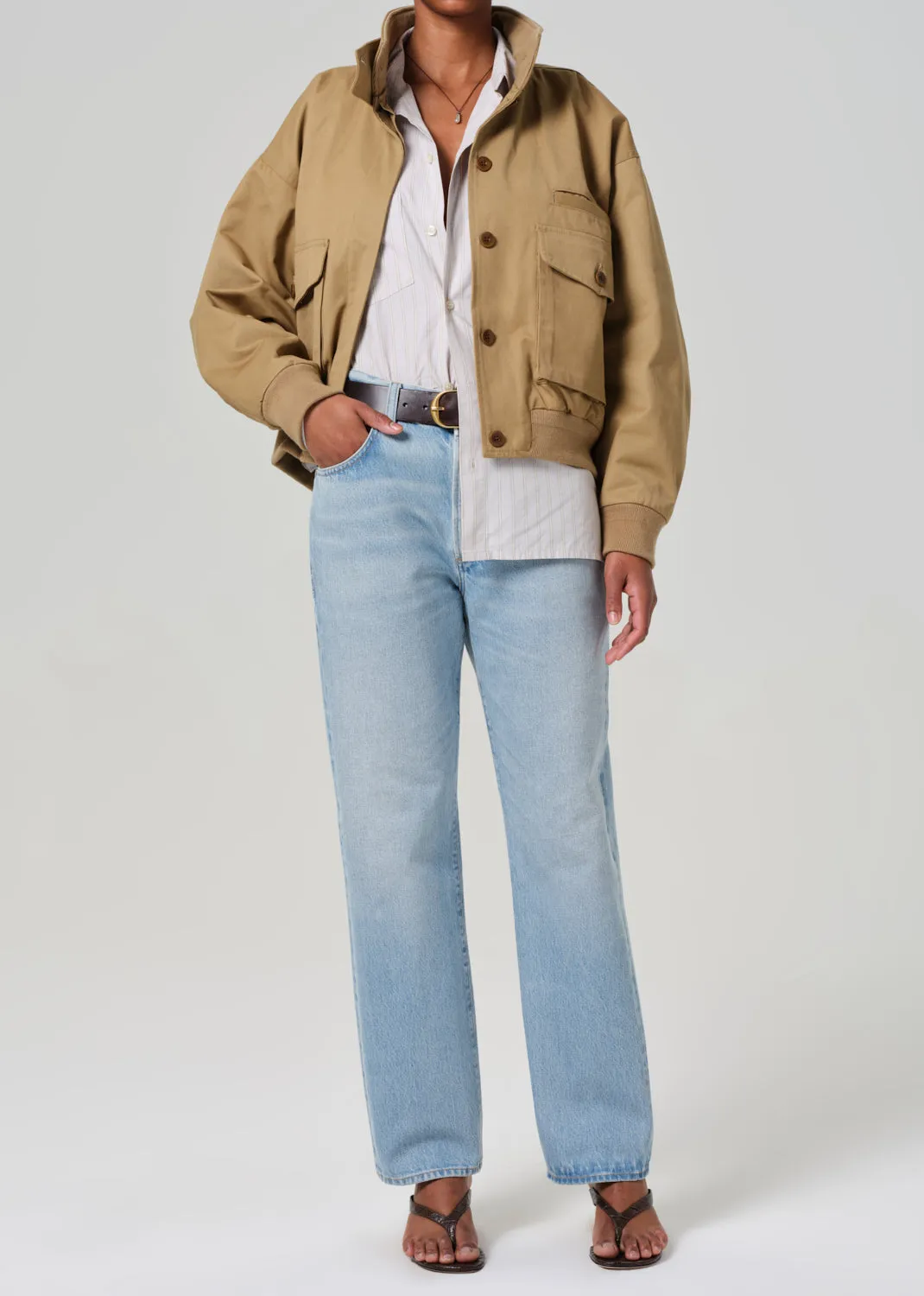 Amara Cropped Canvas Jacket | Heirloom | Regenerative Cotton