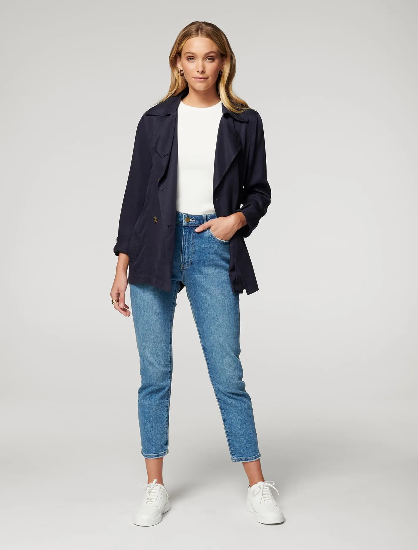 Annika Cropped Trench Jacket