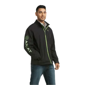 Ariat Men's Logo 2.0 Black & Bright Green Softshell Jacket