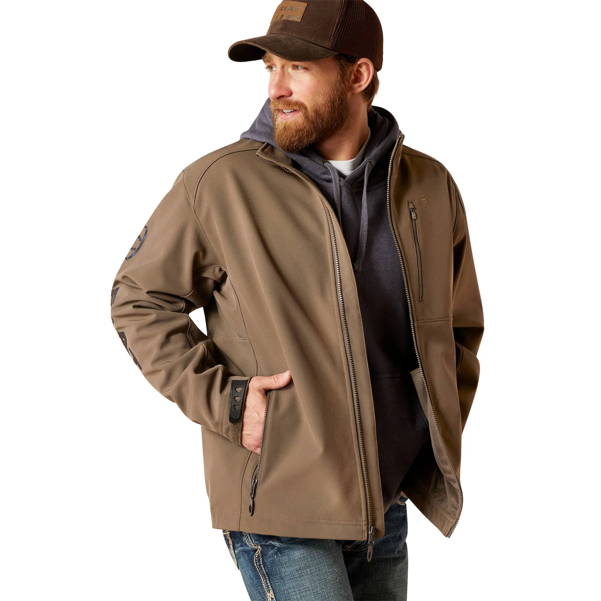 Ariat Men's Softshell Jacket Logo 2.0 Banyan Bark