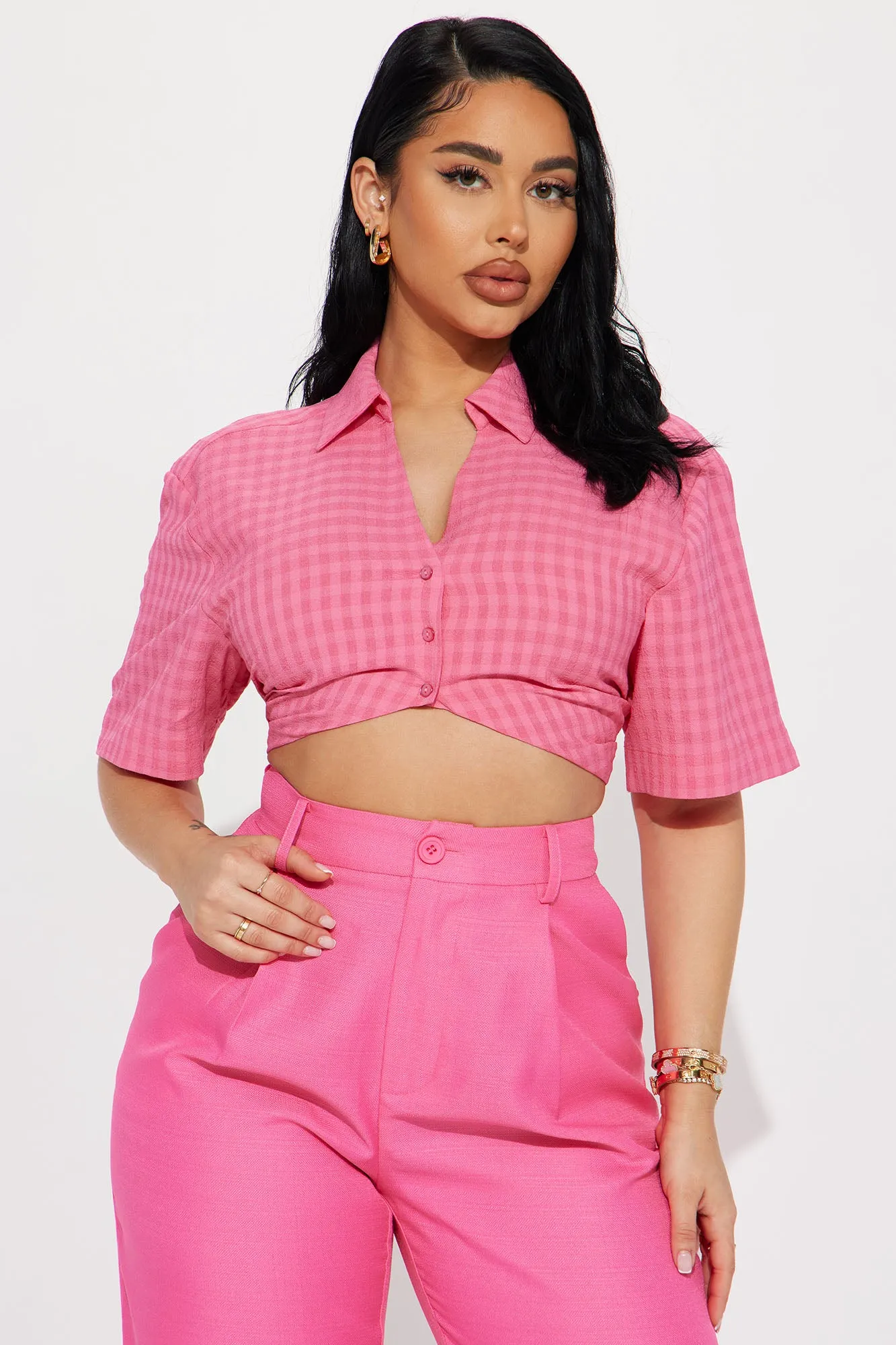 Beachside Chic Shirt - Pink