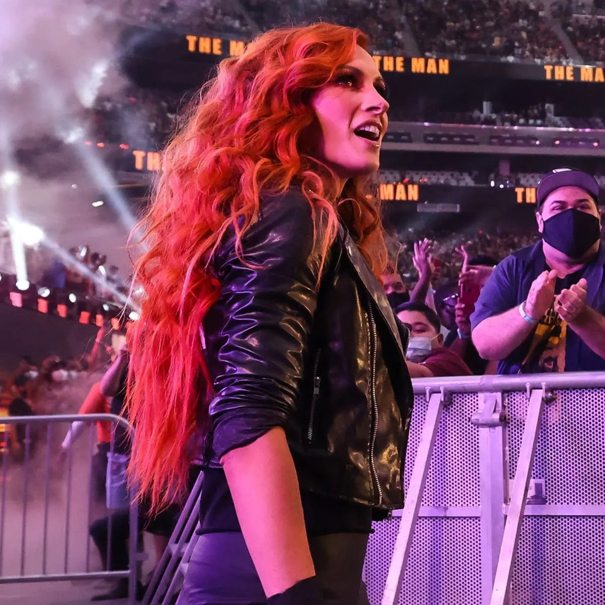 BECKY LYNCH’S WWE SUMMERSLAM LEATHER JACKET BY TJS