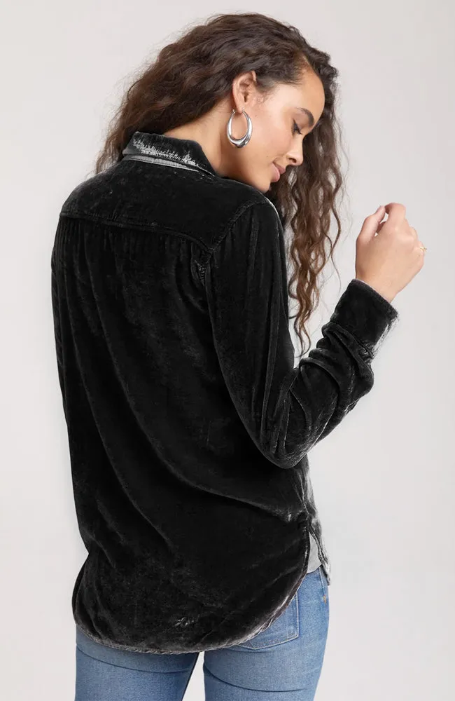 Bella Dahl - Velvet Contrast Halle Shirt