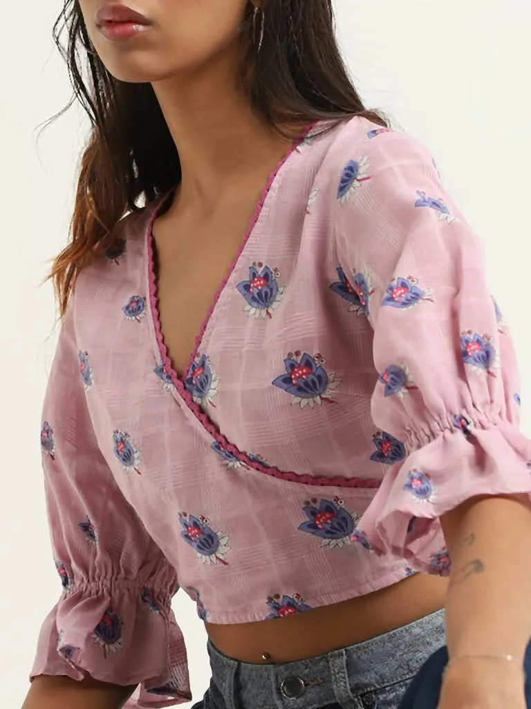 Bombay Paisley Lilac Crop Top