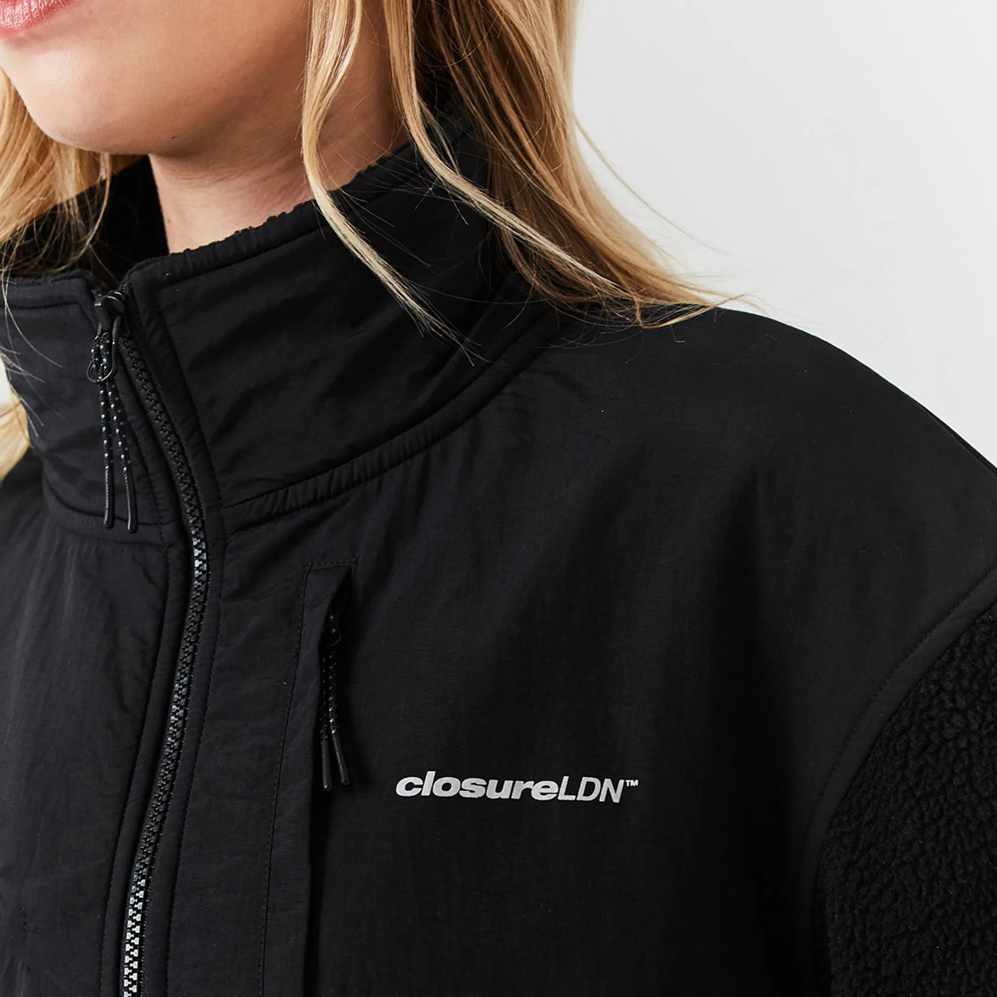 Borg Fleece Tech Jacket | Black