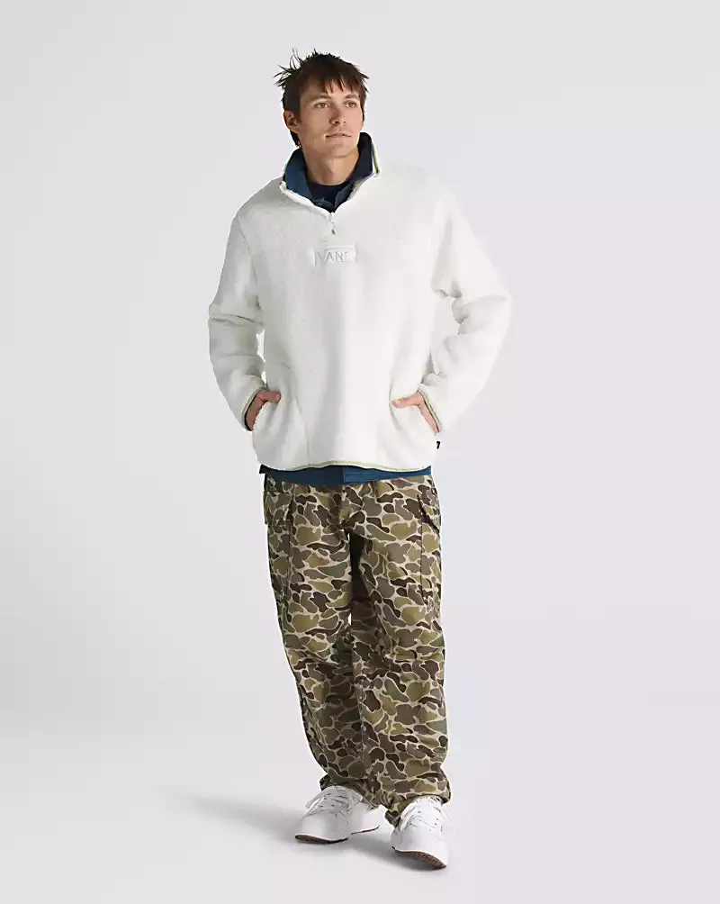 Boxed Sherpa Quarter Zip Pullover | Marshmallow