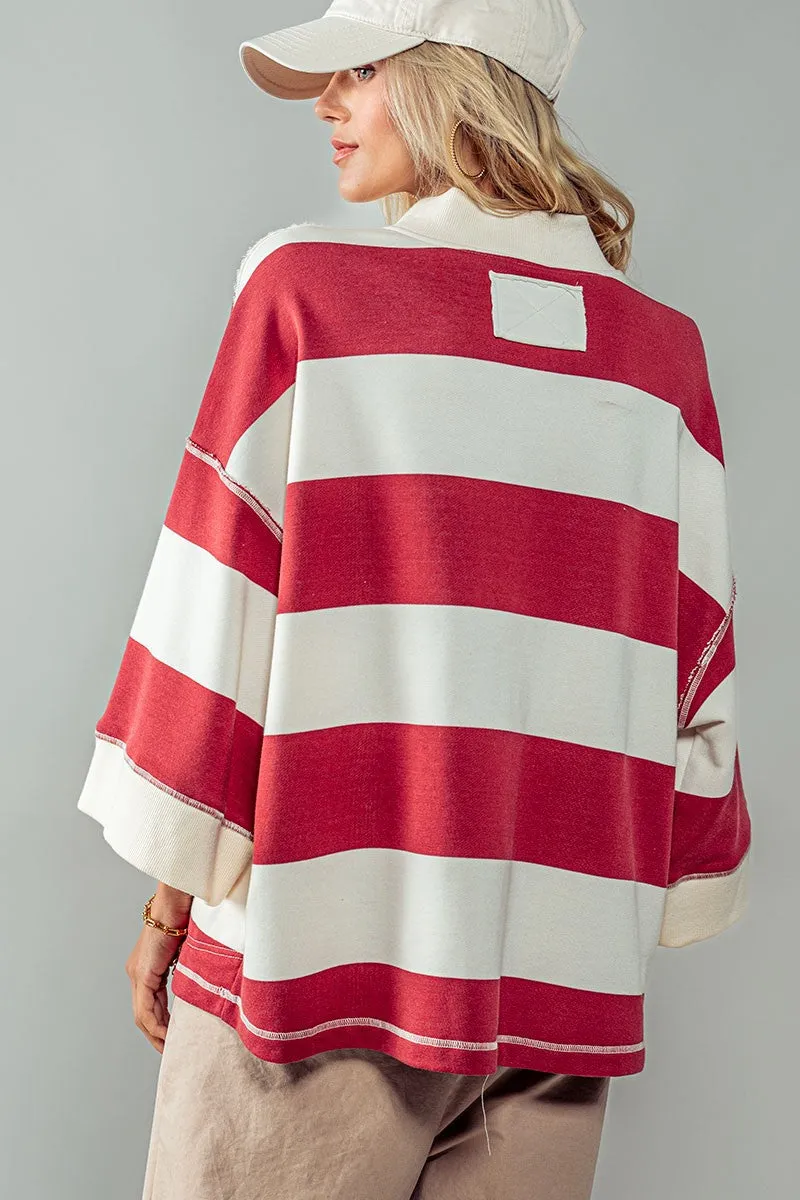 Breezy Striped Pullover