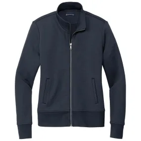 Brooks Brothers Women's Night Navy Double-Knit Full Zip