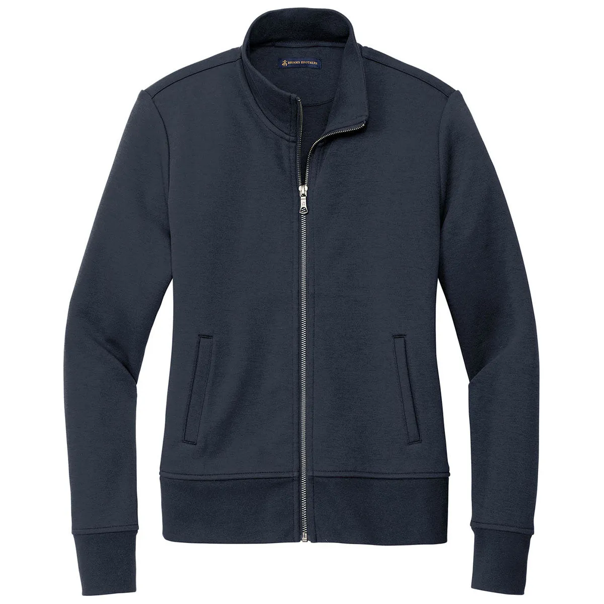 Brooks Brothers Women's Night Navy Double-Knit Full Zip