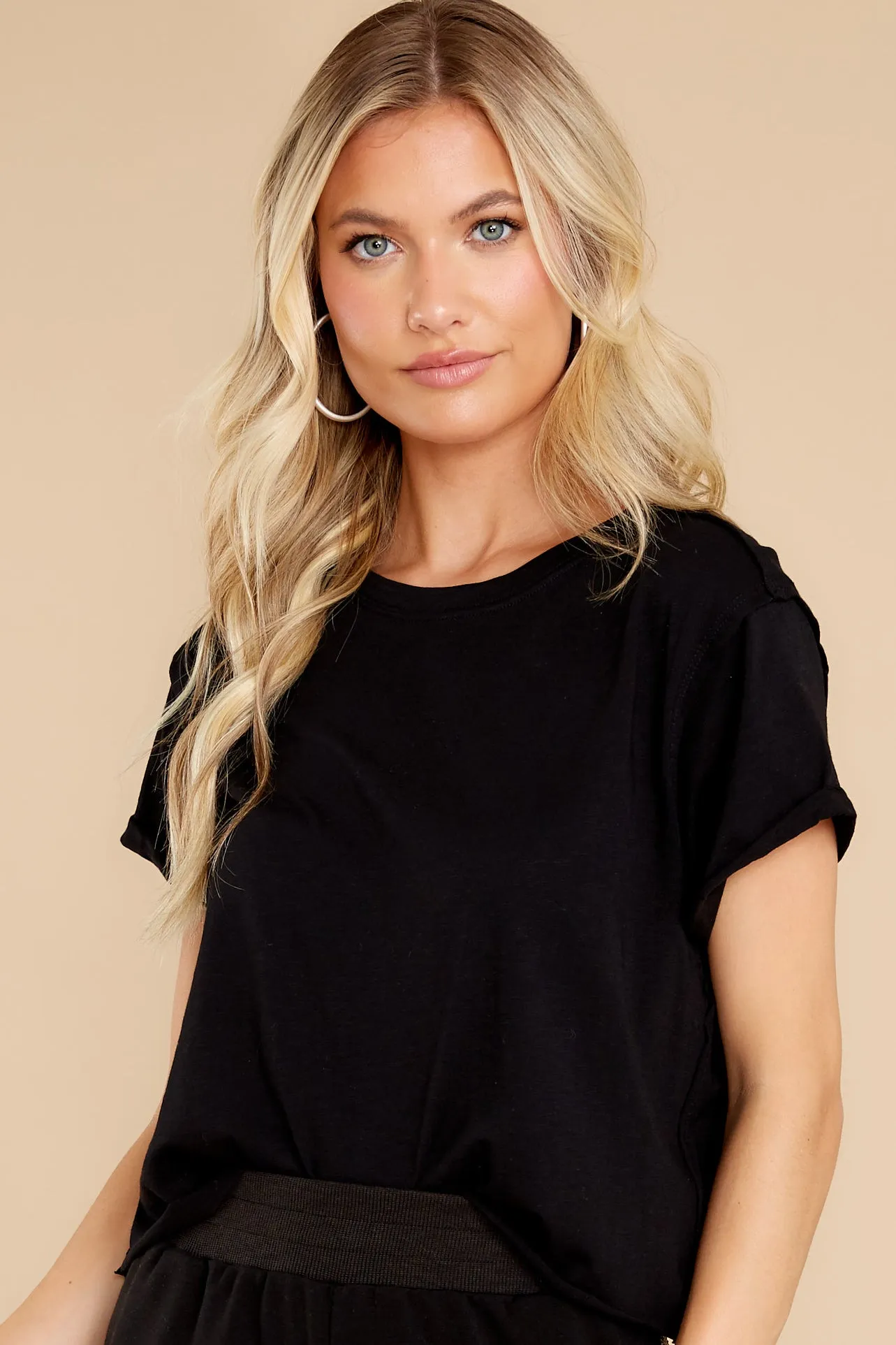 California Cool Black Crop Tee