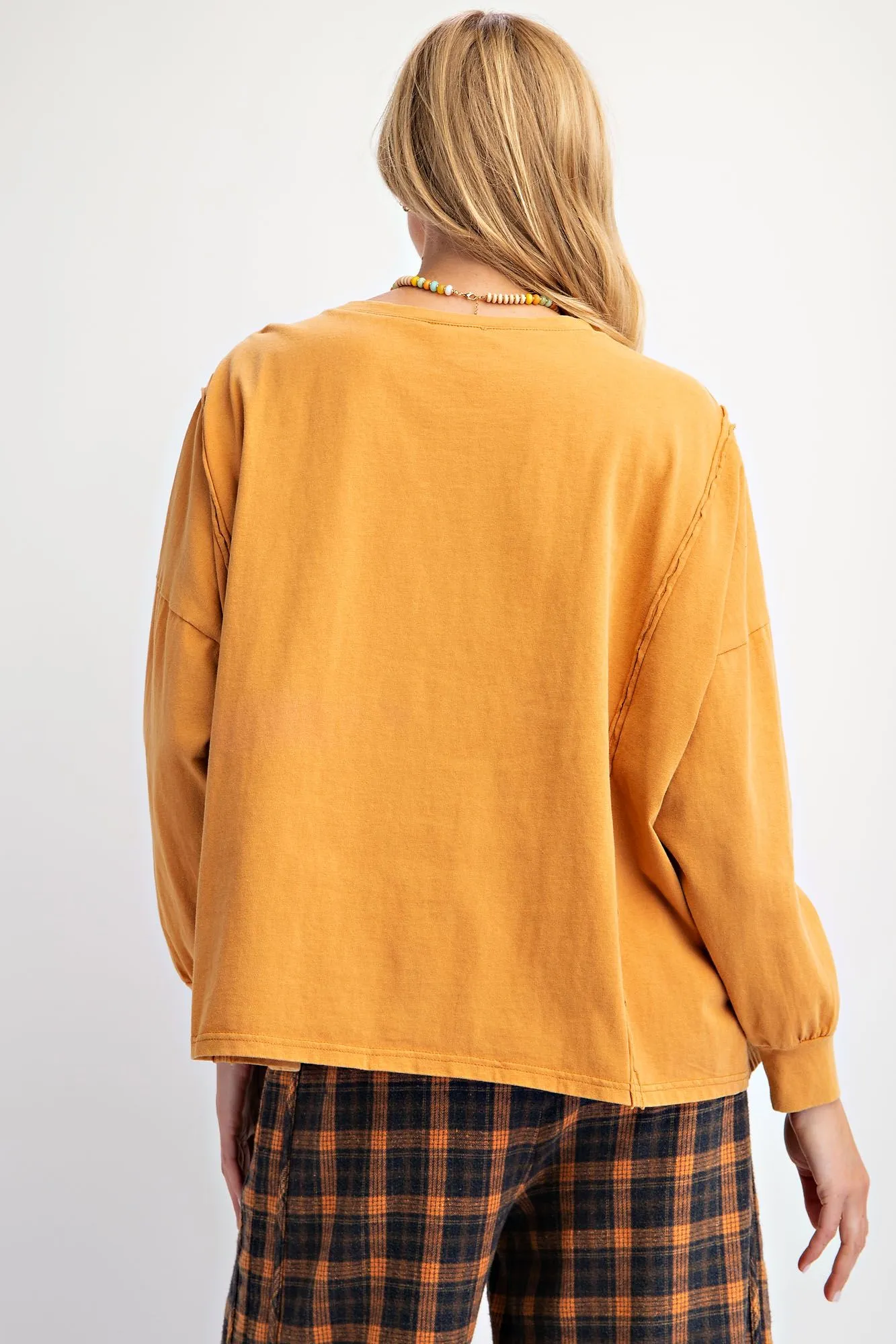 Camel Heart Patch Mineral Washed Pullover