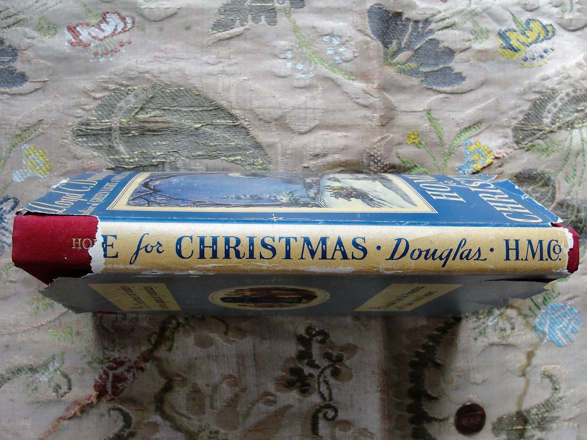 CHARMING Vintage 1930s Christmas Book,Home for Christmas by Lloyd C Douglas Illustrated by David Hendrickson,Beautiful Holiday Story Book