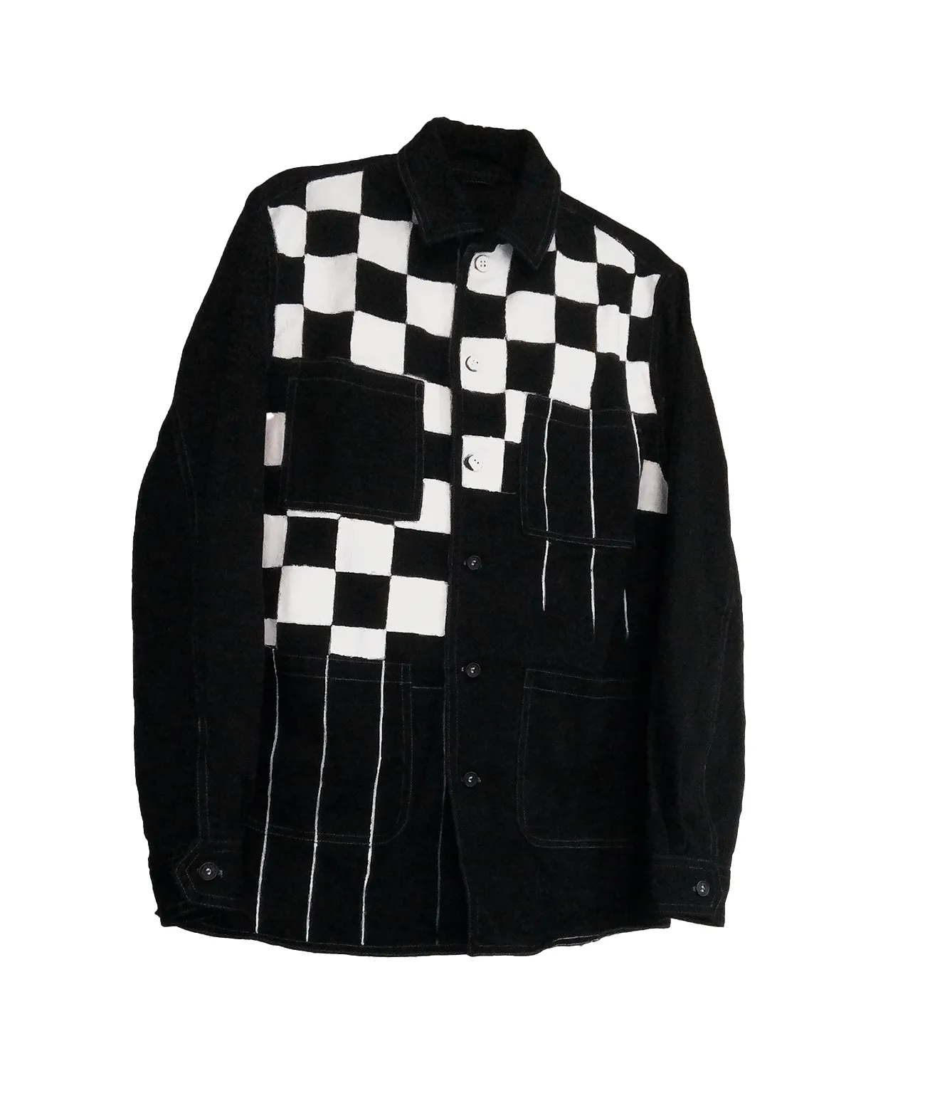 Checkered Jacket "Checks In Line” // Longline Work Coat