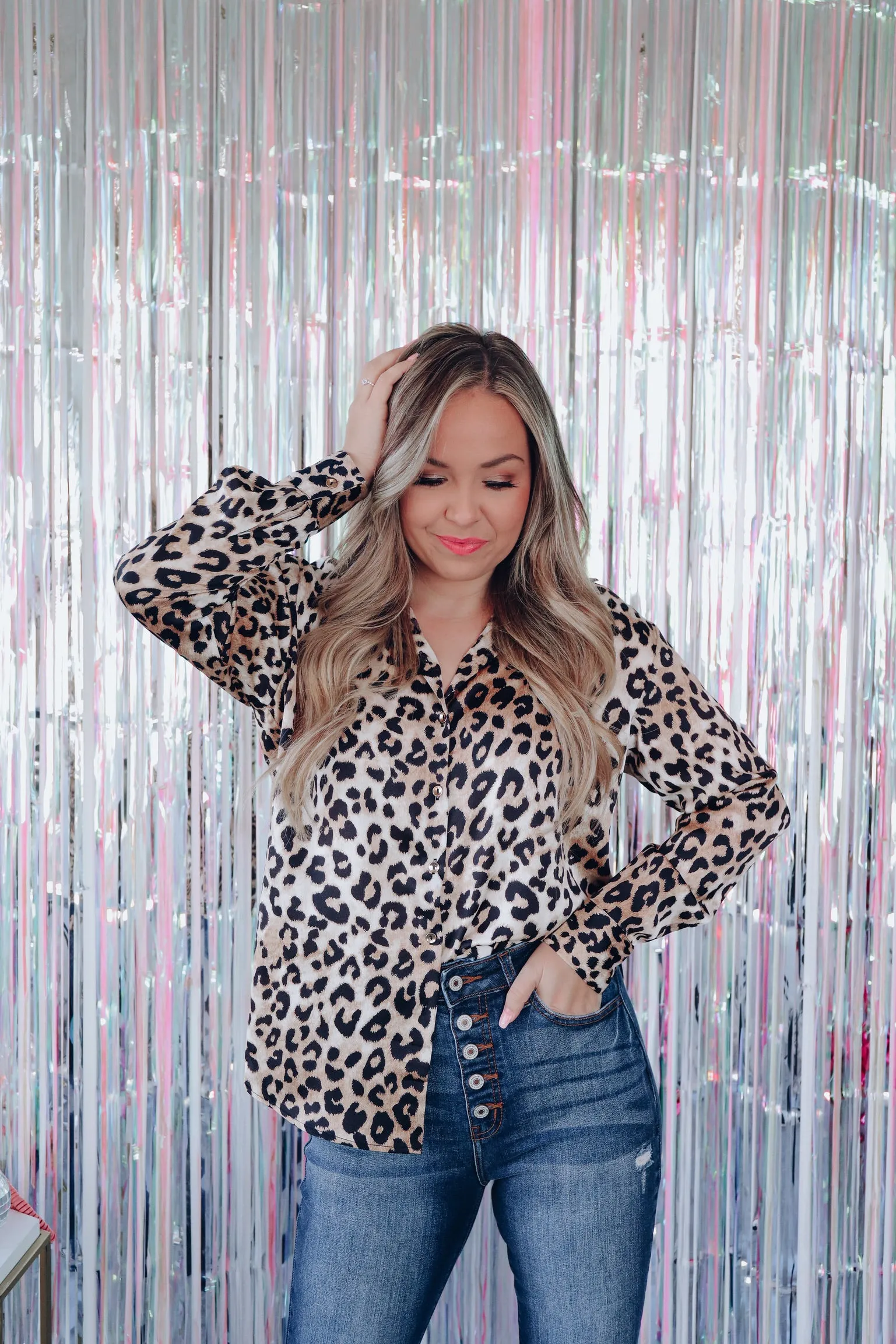 Chic Vibe Leopard Print Blouse