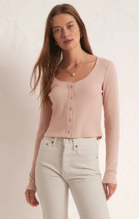 Ciana Cropped Waffle Top