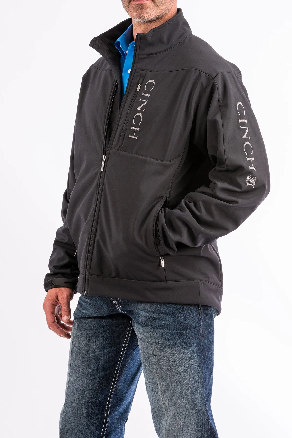 'Cinch' Men's Concealed Carry Bonded Logo Jacket - Black