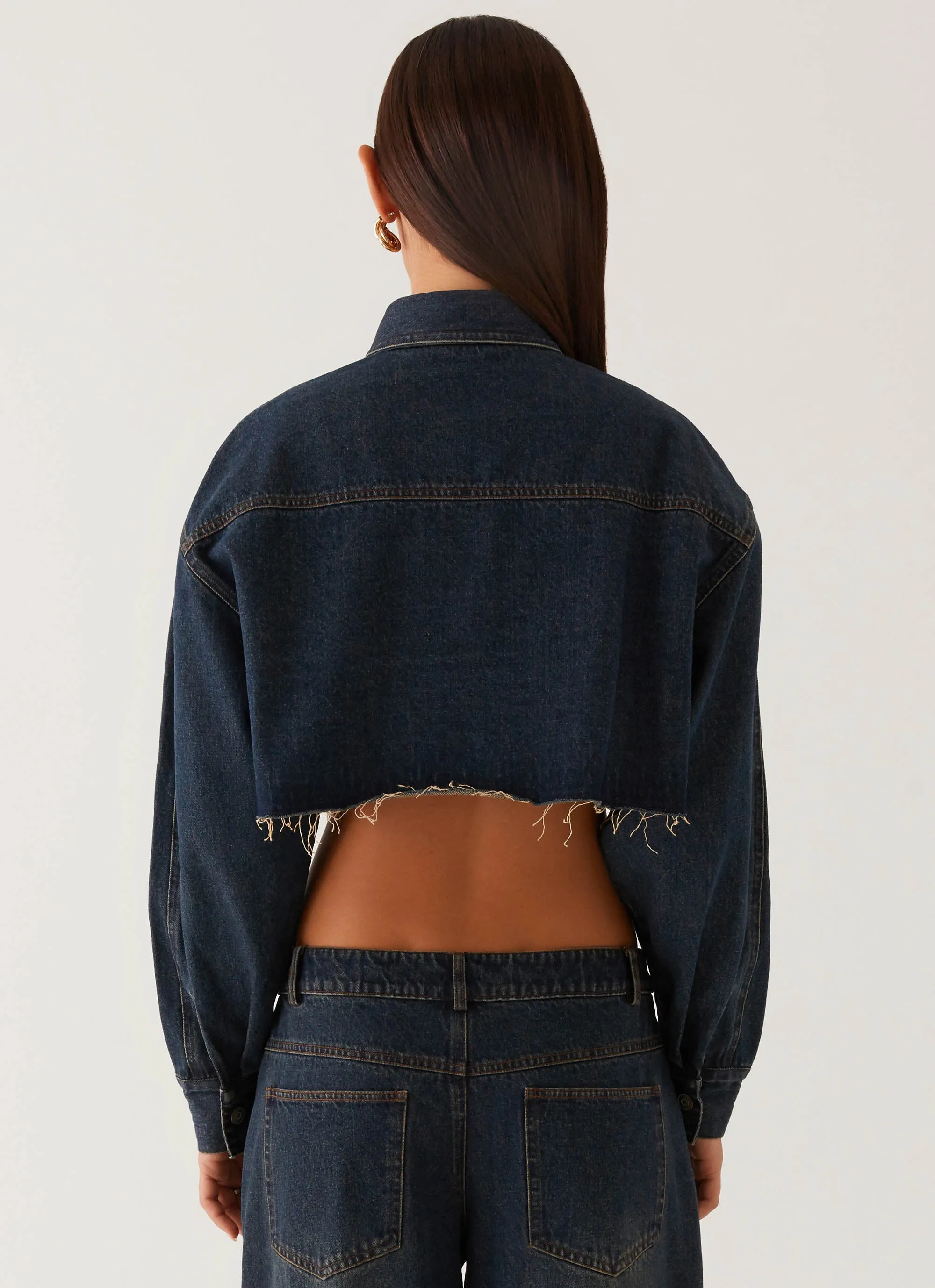 Colorado Cropped Jacket - Blue