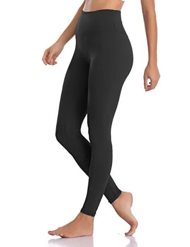 Colorfulkoala Women's Buttery Soft High Waisted Yoga Pants Full-Length Leggings (M, Black)