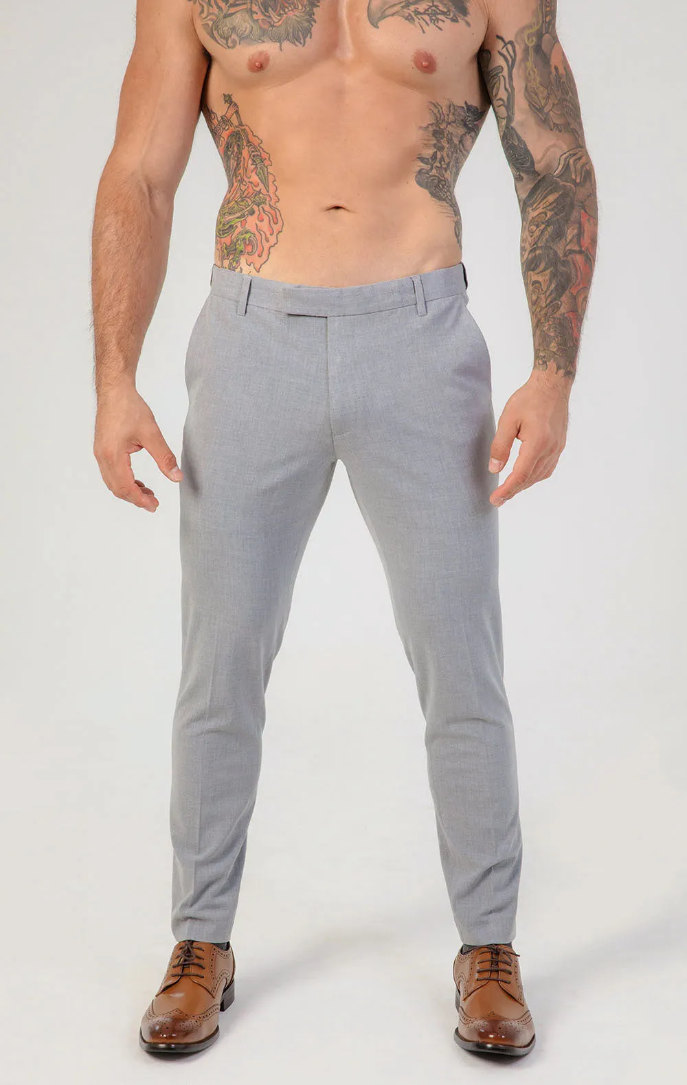 Contour Fit Pants : Light Gray