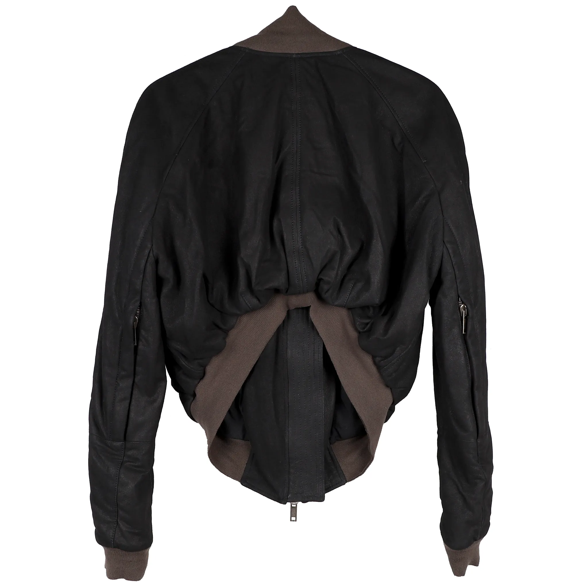 CROPPED BOMBER JACKET / BLACK