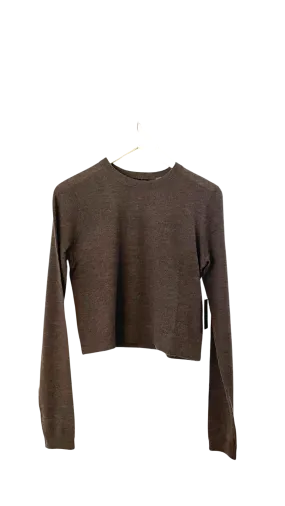 Cropped Tissue Cashmere All Thumbs Sweater Porcini