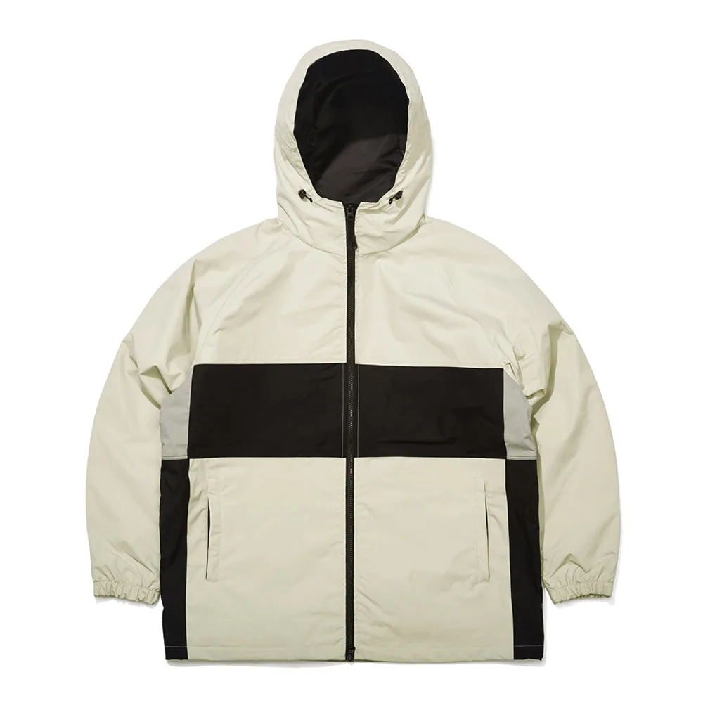 CROSS BOX HOODED JACKET CREAM GRAY