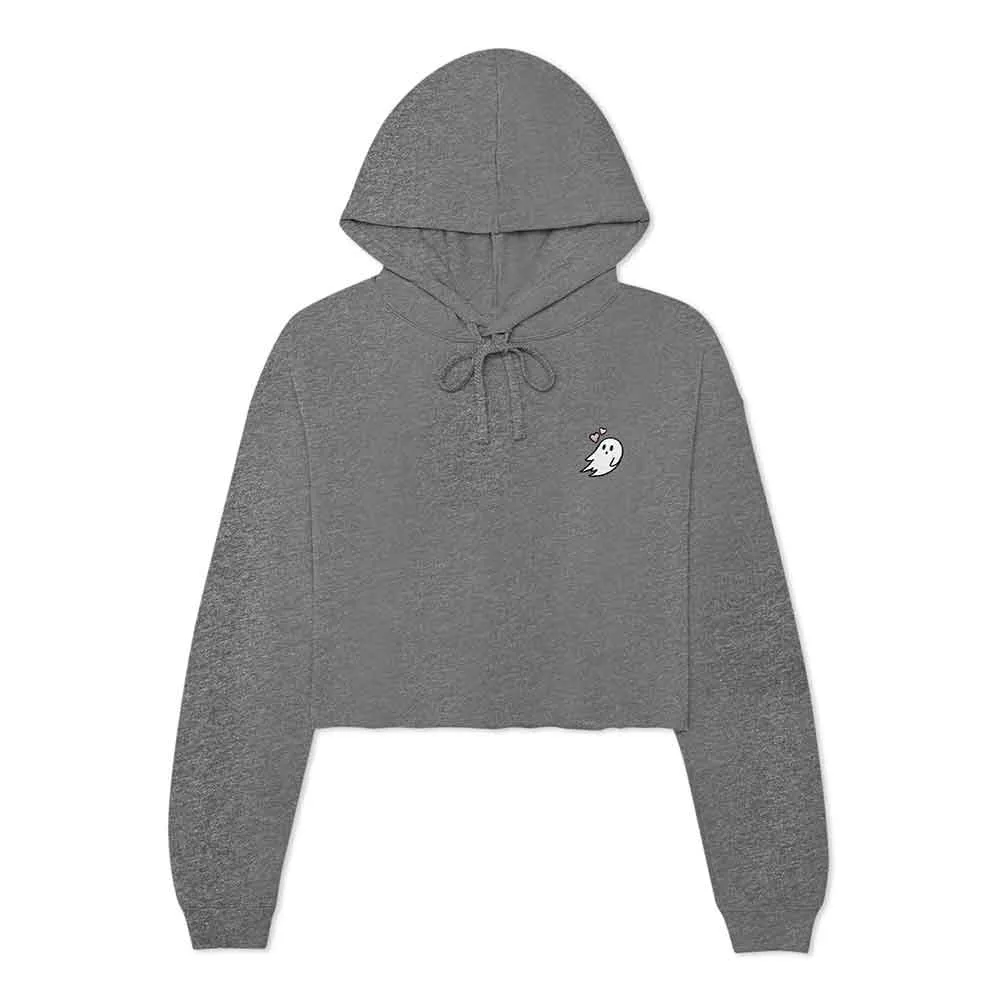 Dalix Heartly Ghost Cropped Hoodie