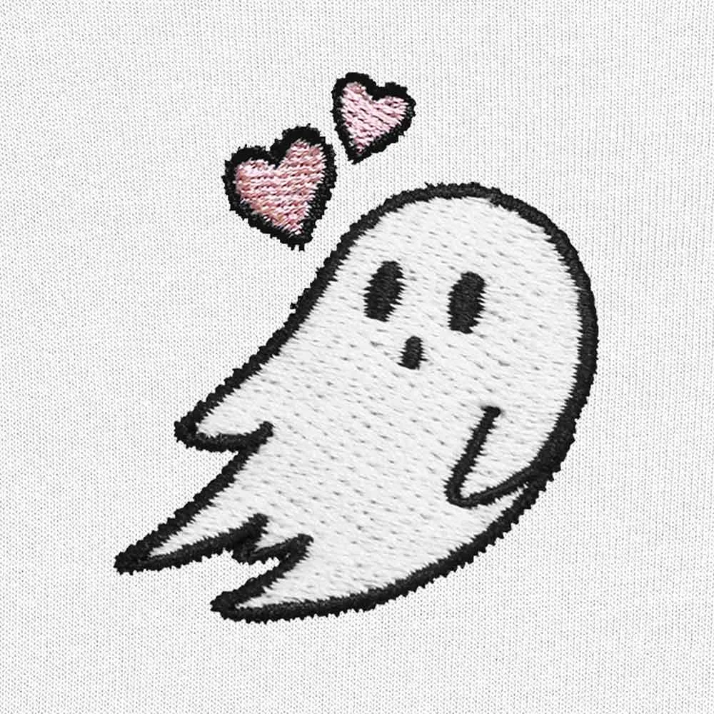 Dalix Heartly Ghost Cropped Hoodie