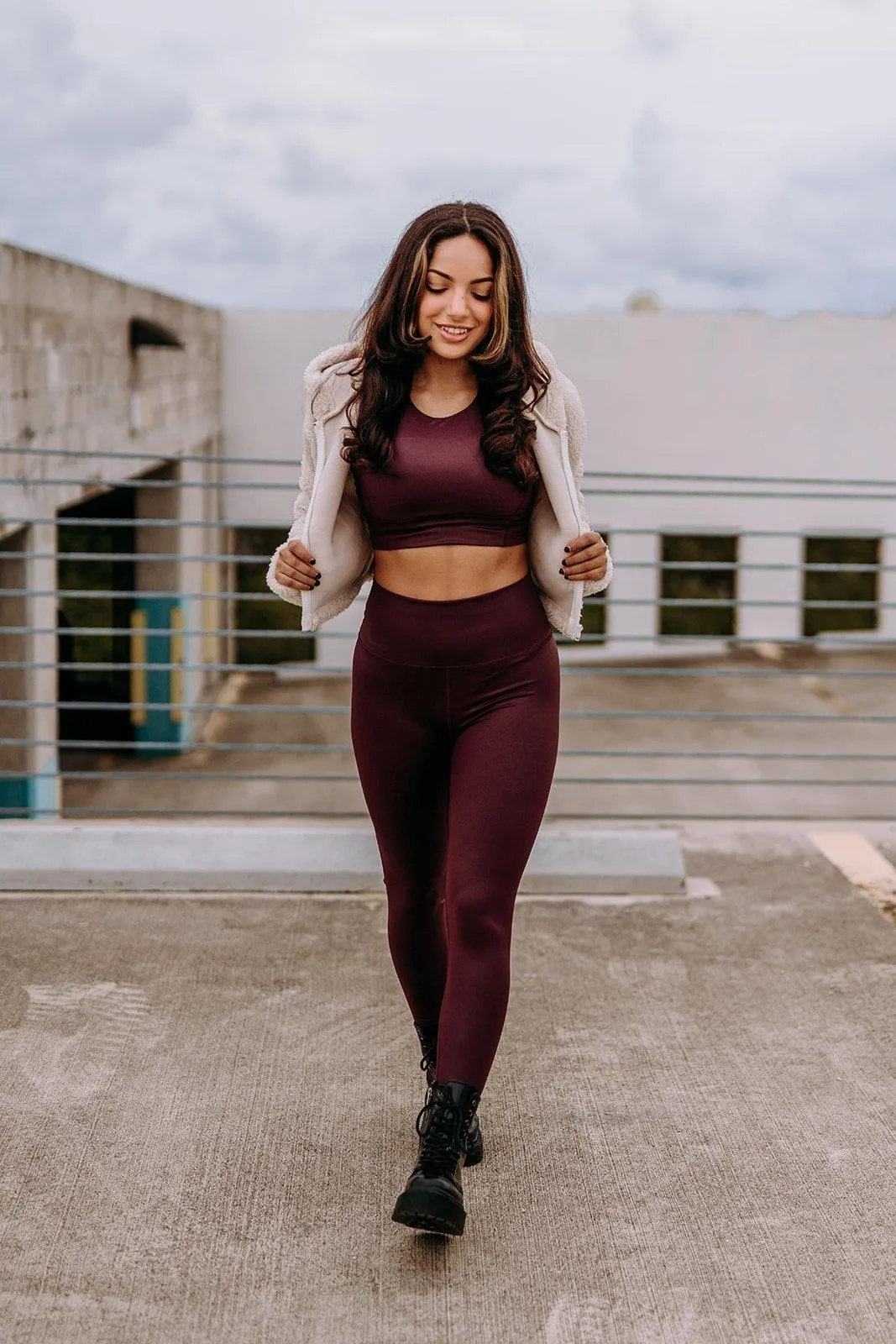 Dark Burgundy Rizzo Top