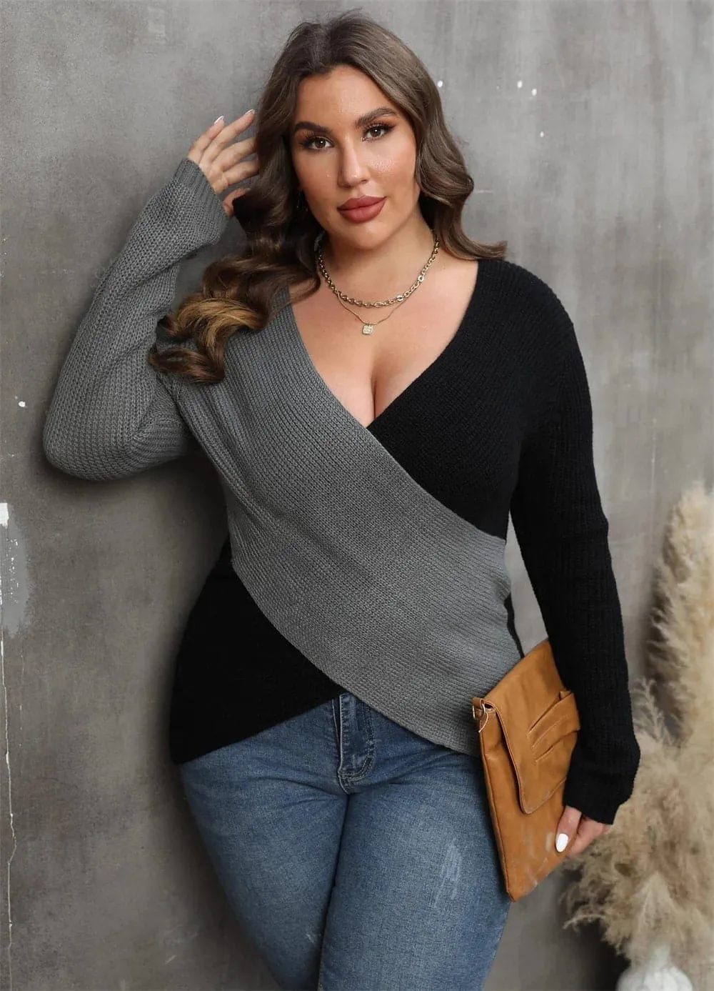 Deep V-Neck Sweater