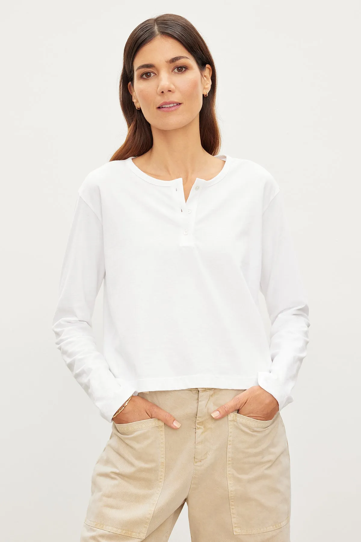 DELIAH CROPPED HENLEY