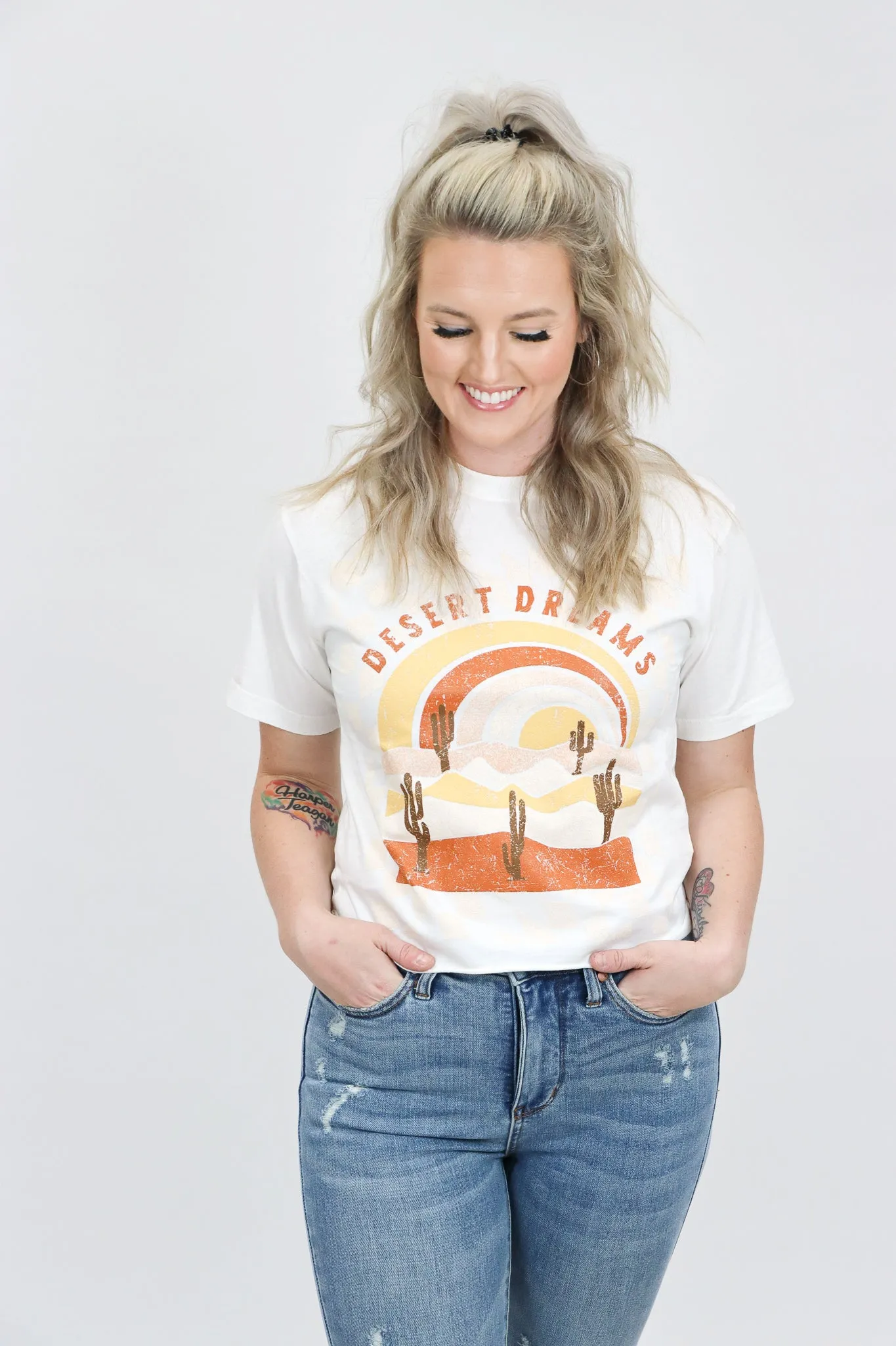 Desert Dreams Cropped Graphic Tee