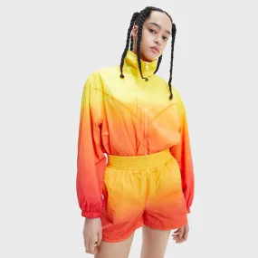 Dip Dye Windbreaker Womens Jacket - Orange