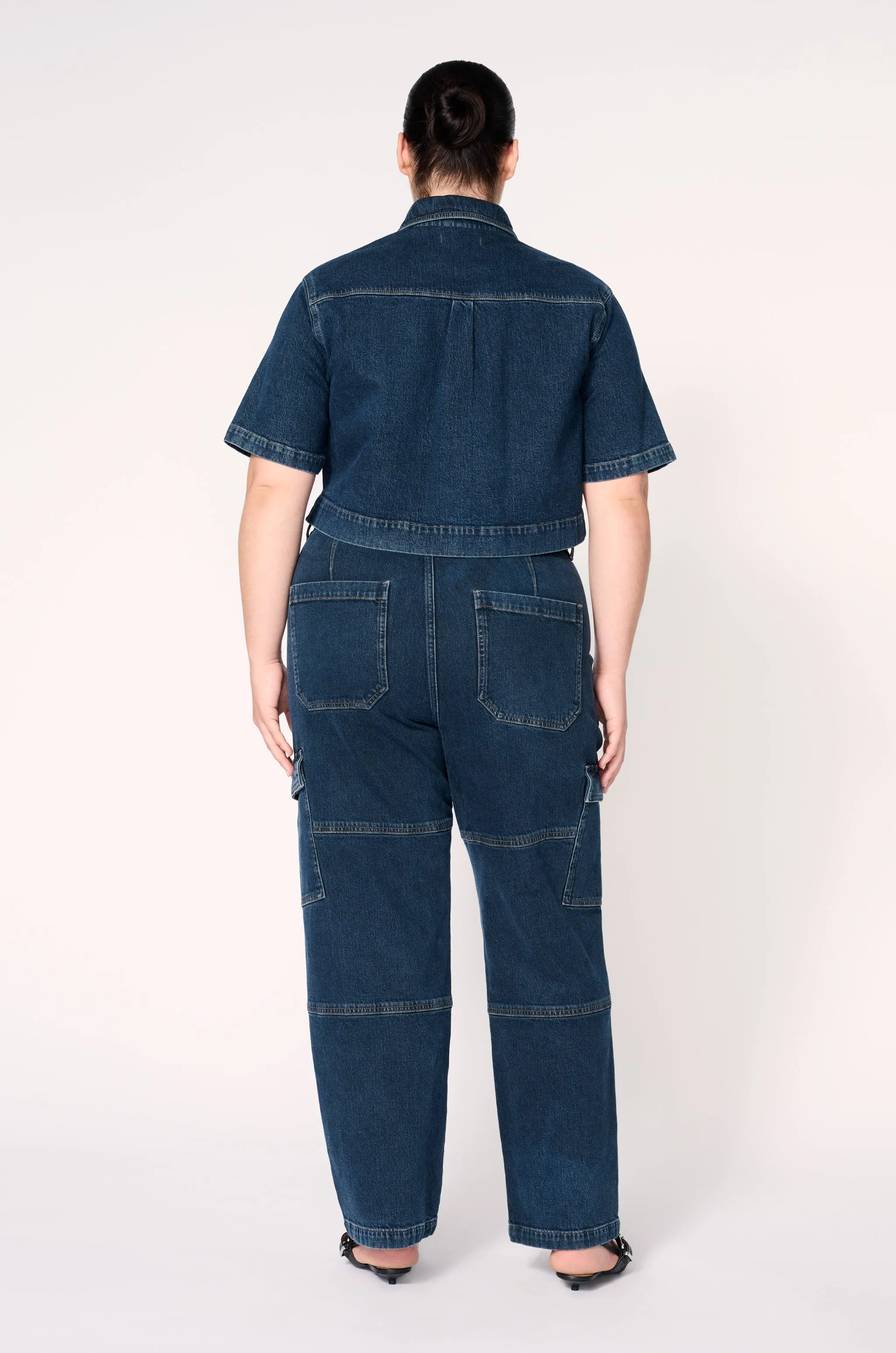 ELS PLUS - CROPPED DENIM SHIRT JACKET | SPEECHLESS