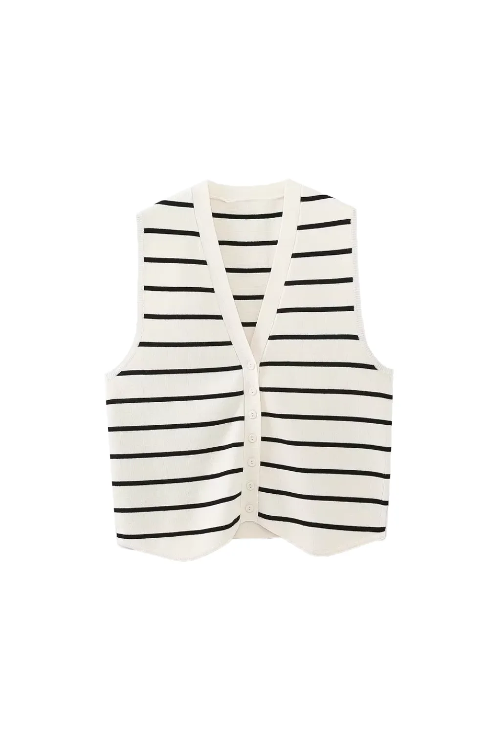 'Fatima' V-neck Knitted Vest (2 Colors)