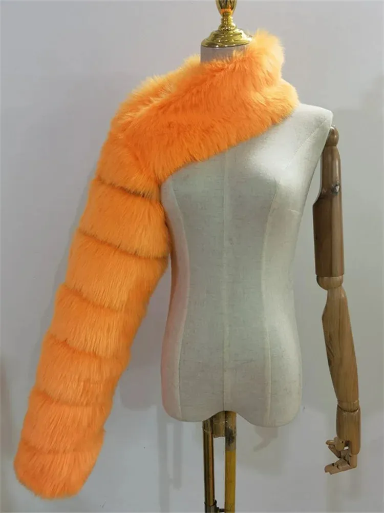 Faux Fur One Sleeve fur