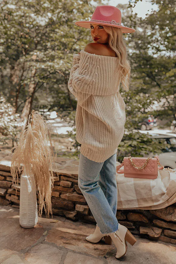 Fireside Snuggles Knit Sweater in Cream