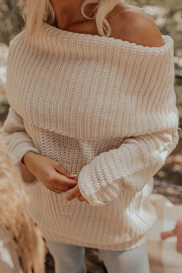 Fireside Snuggles Knit Sweater in Cream