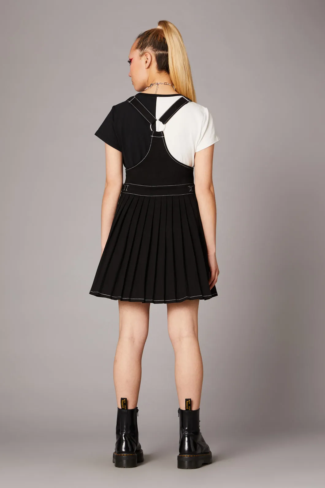 Goth Pleated Twill Pinny