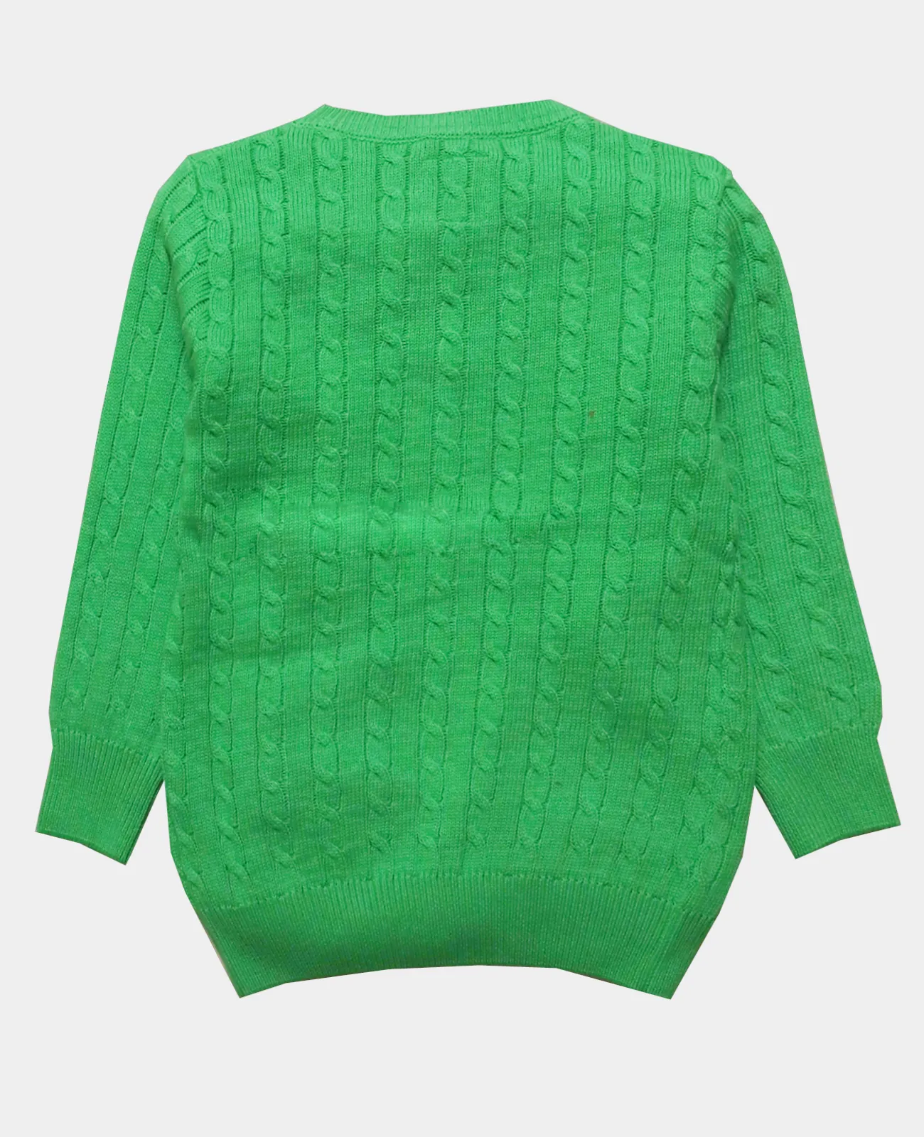 Green Cable knit cardigan